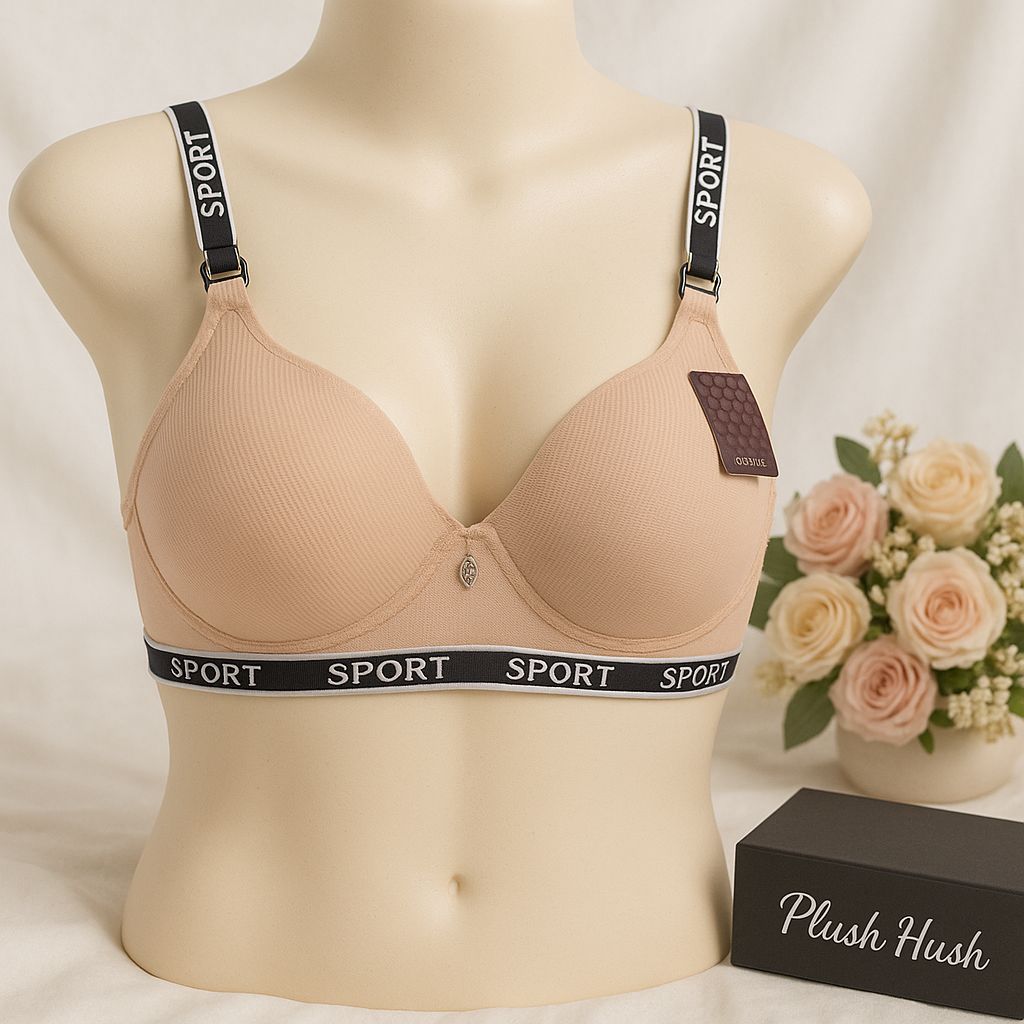 Plush Hush Women's Seamless Sports Bra – Ultra Comfort, Wire-Free, Daily Wear