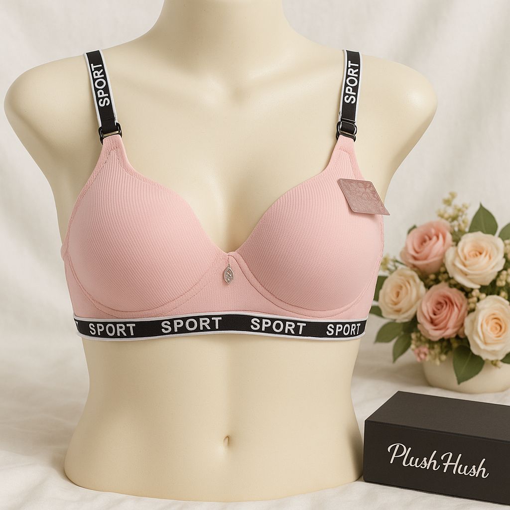 Plush Hush Women's Seamless Sports Bra – Ultra Comfort, Wire-Free, Daily Wear