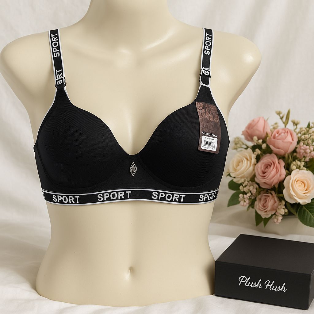 Plush Hush Women's Seamless Sports Bra – Ultra Comfort, Wire-Free, Daily Wear