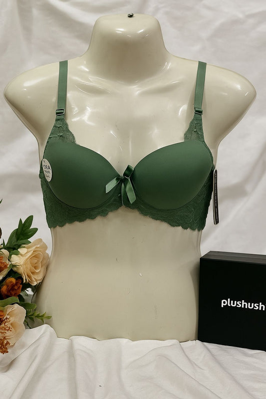 Olive Lace Charm – Lightly Padded Everyday Bra